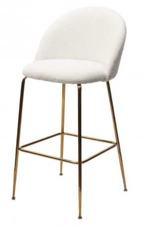 Барный стул GLADE NINI-01 Белый, teddy / золотой каркас М-City в Губахе - gubaha.mebel-74.com | фото