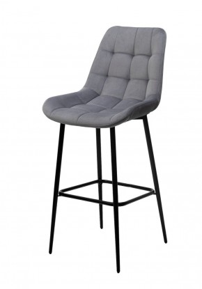 Барный стул ХОФМАН, цвет H-14 Серый, велюр / черный каркас М-City в Губахе - gubaha.mebel-74.com | фото