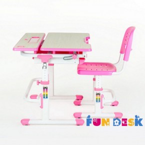 Парта-трансформер + стул Lavoro Pink в Губахе - gubaha.mebel-74.com | фото