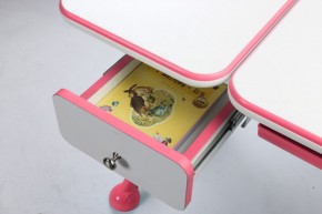 Парта-трансофрмер Amare Pink с выдвижным ящиком в Губахе - gubaha.mebel-74.com | фото