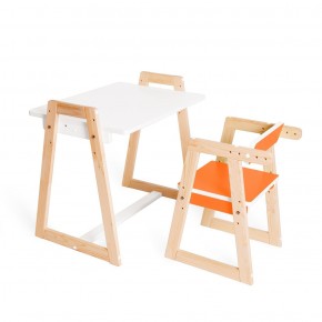 Детская растущая парта и стул Я САМ "Краски" (Оранжевый) в Губахе - gubaha.mebel-74.com | фото