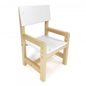 Детский растущий комплект стол и стул  Я САМ "Лофт" (Белый, Сосна) в Губахе - gubaha.mebel-74.com | фото