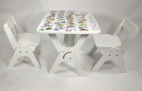 Детский растущий стол-парта и два стула Я САМ "Умка-Дуо" (Алфавит) в Губахе - gubaha.mebel-74.com | фото