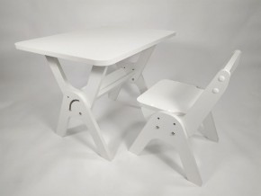 Детский растущий стол-парта и стул Я САМ "Умка" (Белый) в Губахе - gubaha.mebel-74.com | фото