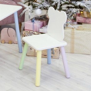 Детский стул Мишутка (Белый/Белый/Цветной) в Губахе - gubaha.mebel-74.com | фото