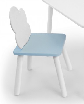 Детский стул Облачко (Белый/Голубой/Белый) в Губахе - gubaha.mebel-74.com | фото