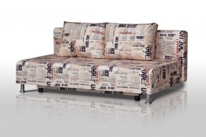 Диван-кровать Комфорт без подлокотников Принт "Gazeta" (2 подушки) в Губахе - gubaha.mebel-74.com | фото