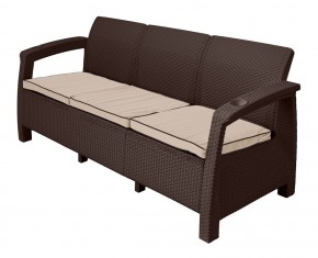 Диван Yalta Premium Sofa 3 Set (Ялта) шоколадный (+подушки под спину) в Губахе - gubaha.mebel-74.com | фото