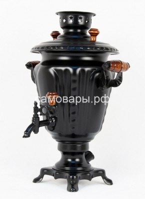 Электрический самовар "Черный Русский" матовая рюмка в наборе на 3 литра (Ограниченная серия) в Губахе - gubaha.mebel-74.com | фото