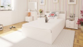 Камелия Кровать 1200, цвет белый, ШхГхВ 123,5х217х78,2 см., сп.м. 1200х2000 мм., без матраса, основание есть в Губахе - gubaha.mebel-74.com | фото