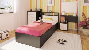 Камелия спальня № 7 Кровать 900 + Стол косметический + Зеркало + Комод, цвет венге/дуб лоредо, сп.м. 900х2000 мм., б/м, основание есть в Губахе - gubaha.mebel-74.com | фото