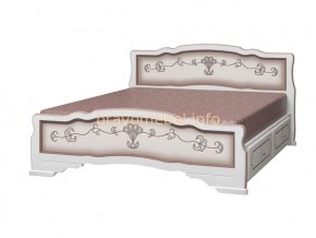 КАРИНА-6 Кровать из массива 1800 (Дуб молочный) с 2-мя ящиками в Губахе - gubaha.mebel-74.com | фото