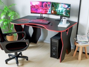 Компьютерный стол КЛ №9.0 (Черный/Красный) в Губахе - gubaha.mebel-74.com | фото