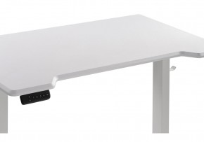 Компьютерный стол Маркос с механизмом подъема 120х75х75 белый / шагрень белая в Губахе - gubaha.mebel-74.com | фото