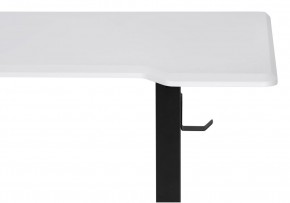 Компьютерный стол Маркос с механизмом подъема 140х80х75 белая шагрень / черный в Губахе - gubaha.mebel-74.com | фото