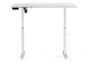 Компьютерный стол Маркос с механизмом подъема 140х80х75 белый / шагрень белая в Губахе - gubaha.mebel-74.com | фото