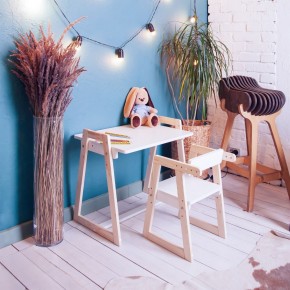Комплект детской мебели стол и  два стула Я САМ "Лофт-Дуо" (Белый) в Губахе - gubaha.mebel-74.com | фото