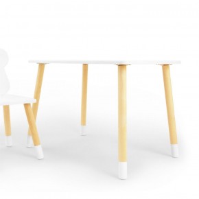 Комплект детской мебели стол и стул Звездочка (Белый/Белый/Береза) в Губахе - gubaha.mebel-74.com | фото