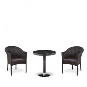 Комплект плетеной мебели T601/Y350A-W53 Brown (2+1) в Губахе - gubaha.mebel-74.com | фото
