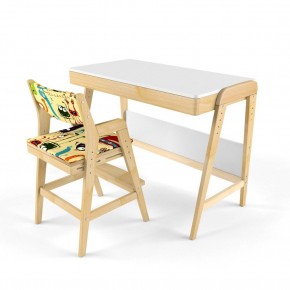 Комплект растущий стол и стул с чехлом 38 попугаев «Вуди» (Белый, Без покрытия, Монстры) в Губахе - gubaha.mebel-74.com | фото