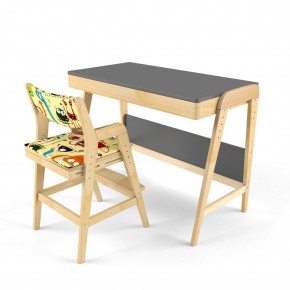 Комплект растущий стол и стул с чехлом 38 попугаев «Вуди» (Серый, Береза, Монстры) в Губахе - gubaha.mebel-74.com | фото