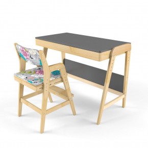 Комплект растущий стол и стул с чехлом 38 попугаев «Вуди» (Серый, Без покрытия, Мечта) в Губахе - gubaha.mebel-74.com | фото