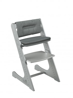 Комплект растущий стул и подушки Конёк Горбунёк Комфорт  (Серый металлик, Графит) в Губахе - gubaha.mebel-74.com | фото