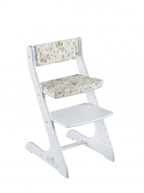 Комплект растущий стул и подушки Конёк Горбунёк Стандарт (Белый, Бабочки) в Губахе - gubaha.mebel-74.com | фото