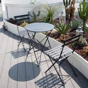 Комплект садовой мебели OTS-001R (стол + 2 стула) металл в Губахе - gubaha.mebel-74.com | фото