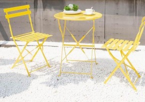 Комплект садовой мебели OTS-001R (стол + 2 стула) металл в Губахе - gubaha.mebel-74.com | фото