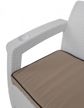Комплект уличной мебели Yalta Premium Terrace Set (Ялта) белый (+подушки под спину) в Губахе - gubaha.mebel-74.com | фото