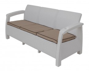 Комплект уличной мебели Yalta Premium Terrace Triple Set (Ялта) белый (+подушки под спину) в Губахе - gubaha.mebel-74.com | фото