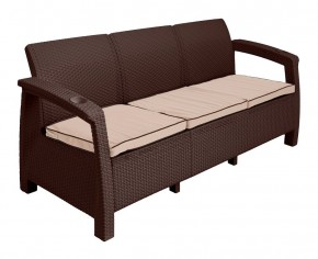 Комплект уличной мебели Yalta Premium Terrace Triple Set (Ялта) шоколадный (+подушки под спину) в Губахе - gubaha.mebel-74.com | фото