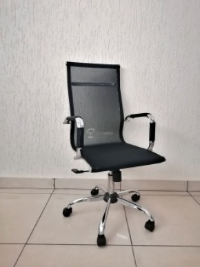 Кресло Barneo K-111H для персонала (черная сетка) в Губахе - gubaha.mebel-74.com | фото