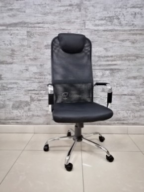 Кресло Barneo K-118 для персонала (черная ткань, черная сетка) в Губахе - gubaha.mebel-74.com | фото