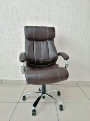 Кресло Barneo K-303 для руководителя (коричневая экокожа) в Губахе - gubaha.mebel-74.com | фото