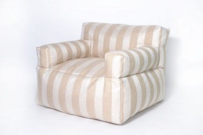 Кресло бескаркасное Уют полоса (Бежевый) в Губахе - gubaha.mebel-74.com | фото