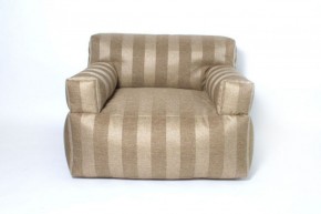 Кресло бескаркасное Уют полоса (Коричневый) в Губахе - gubaha.mebel-74.com | фото