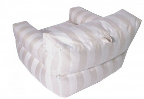 Кресло бескаркасное Уют полоса (Молочный) в Губахе - gubaha.mebel-74.com | фото