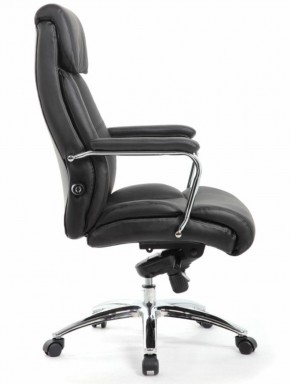 Кресло BRABIX PREMIUM "Phaeton EX-502" (кожа с компаньоном, хром, черное) 530882 в Губахе - gubaha.mebel-74.com | фото