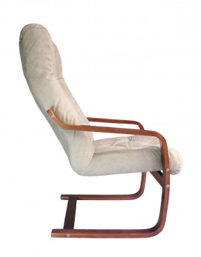 Кресло для отдыха (пружинка) Магнат 102-З-КР замша КРЕМ в Губахе - gubaha.mebel-74.com | фото