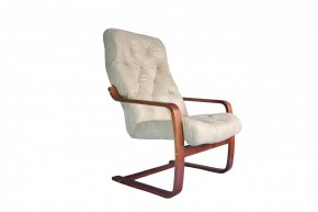 Кресло для отдыха (пружинка) Магнат 102-З-КР замша КРЕМ в Губахе - gubaha.mebel-74.com | фото