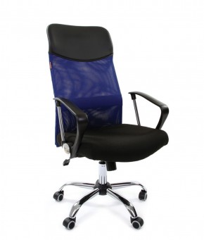 Кресло для руководителя CHAIRMAN 610 N (15-21 черный/сетка синий) в Губахе - gubaha.mebel-74.com | фото