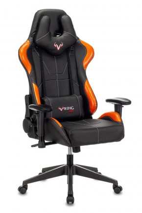 Кресло игровое Бюрократ VIKING 5 AERO ORANGE черный/оранжевый в Губахе - gubaha.mebel-74.com | фото