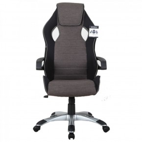 Кресло компьютерное BRABIX Techno GM-002 (ткань) черное/серое, вставки белые (531815) в Губахе - gubaha.mebel-74.com | фото