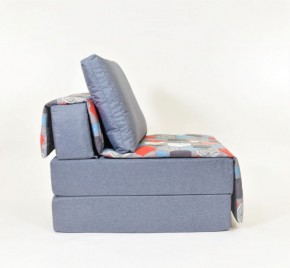 Кресло-кровать бескаркасное Харви (серый-геометрия слейт) в Губахе - gubaha.mebel-74.com | фото