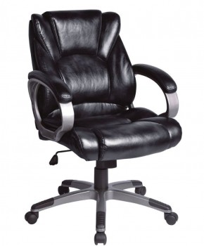 Кресло офисное BRABIX "Eldorado EX-504", экокожа, черное, 530874 в Губахе - gubaha.mebel-74.com | фото
