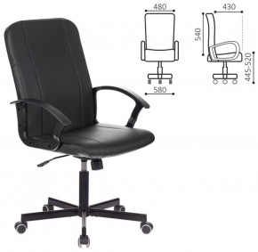 Кресло офисное BRABIX "Simple EX-521" (экокожа, черное) 532103 в Губахе - gubaha.mebel-74.com | фото