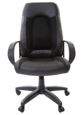 Кресло офисное BRABIX "Strike EX-525" (экокожа черная, ткань черная) 531381 в Губахе - gubaha.mebel-74.com | фото