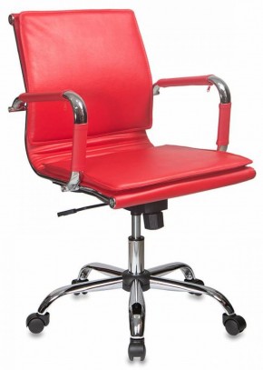 Кресло руководителя Бюрократ CH-993-LOW/RED красный в Губахе - gubaha.mebel-74.com | фото